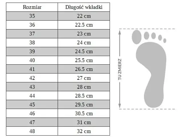 Zdjęcie Buty rozmiar 40 damskie ile cm? Odkryj długość wkładki w centymetrach
